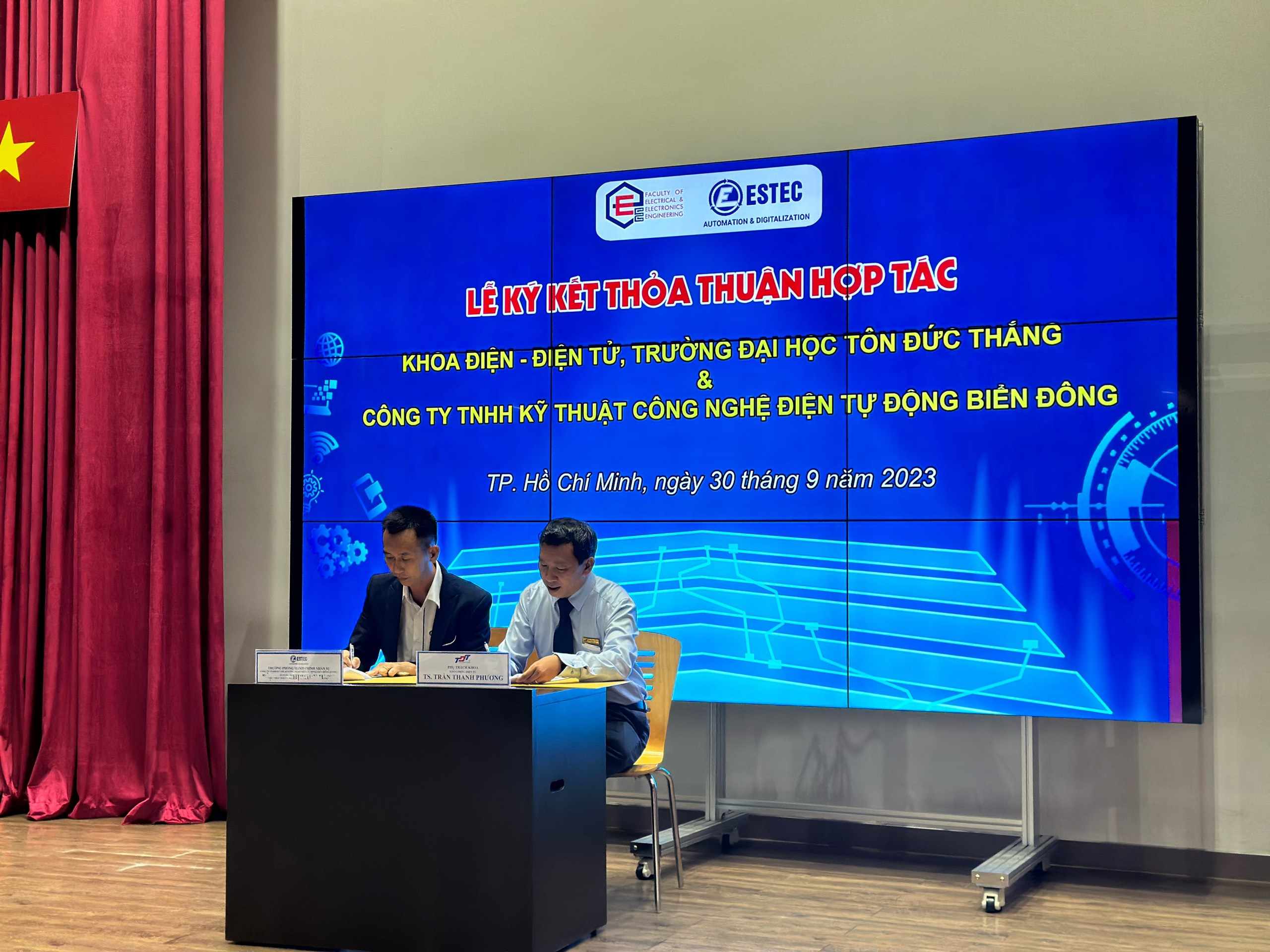 ESTEC TÀI TRỢ THIẾT BỊ CHO KHOA ĐIỆN - ĐIỆN TỬ TRƯỜNG ĐH TÔN ĐỨC THẮNG